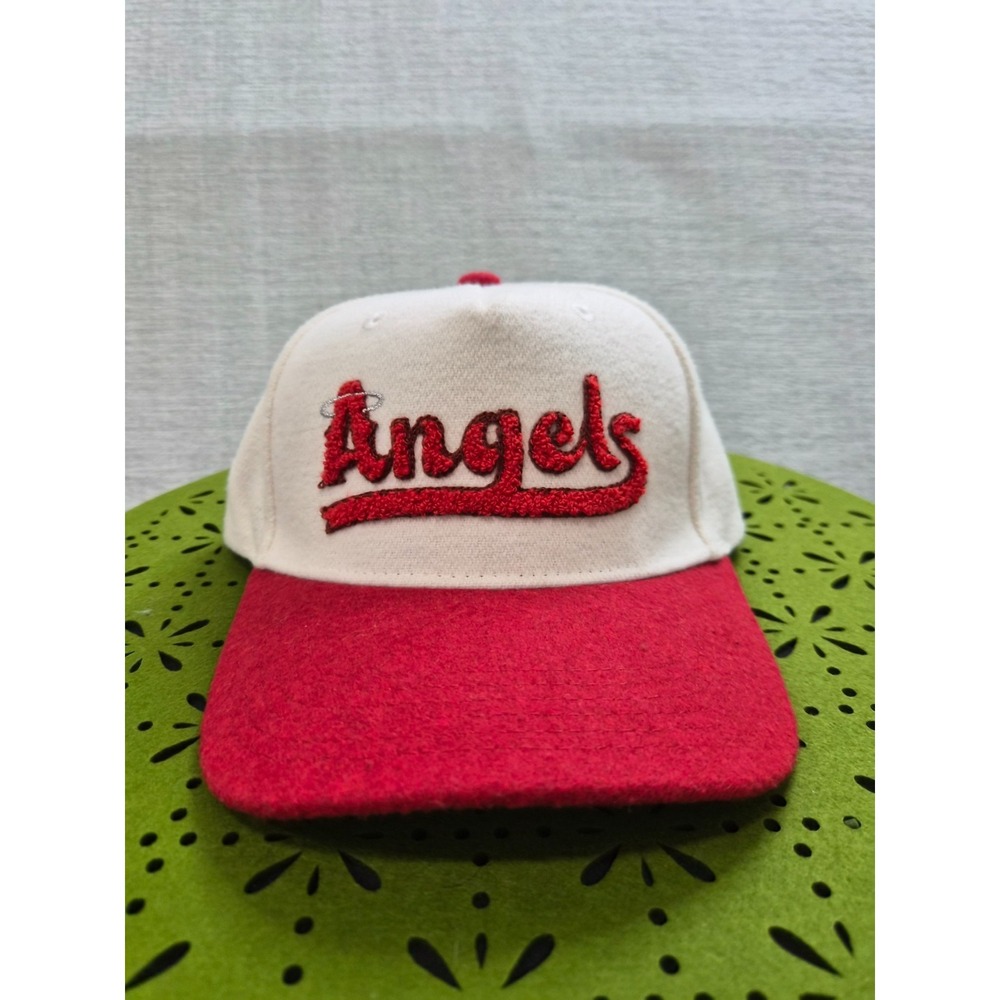 Melonwear Los Angeles Angels Baseball Cap Mens Red Beige Adjustable Snapback Hat